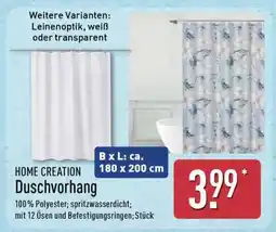 Aldi Nord HOME CREATION Duschvorhang Angebot