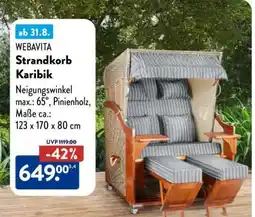 Aldi Nord WEBAVITA Strandkorb Karibik Angebot