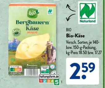 Aldi Süd Bio-Käse Angebot