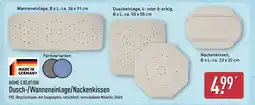 Aldi Nord HOME CREATION Dusch-/Wanneneinlage/Nackenkissen Angebot
