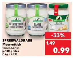 Kaufland SPREEWALDRABE Meerrettich Angebot