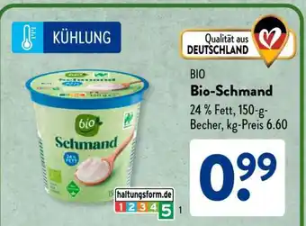 Aldi Süd Bio-Schmand Angebot