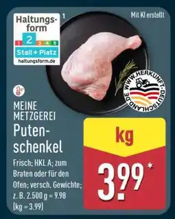 Aldi Nord MEINE METZGEREI Puten- schenkel Angebot