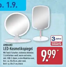 Aldi Nord AMBIANO LED- Kosmetikspiegel Angebot