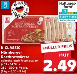 Kaufland K-CLASSIC Nürnberger Rostbratwürste Angebot