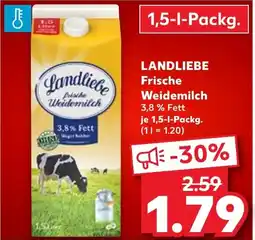 Kaufland LANDLIEBE Frische Weidemilch Angebot