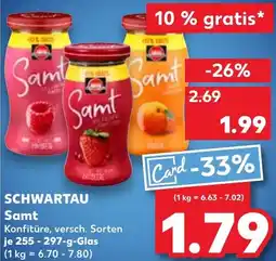 Kaufland SCHWARTAU Samt Angebot