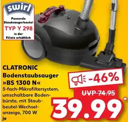Kaufland CLATRONIC Bodenstaubsauger BS 1300N Angebot