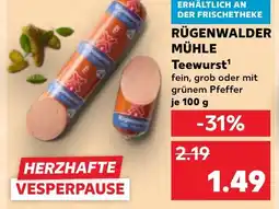 Kaufland RÜGENWALDER MÜHLE Teewurst Angebot