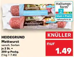 Kaufland HEIDEGRUND Mettwurst Angebot