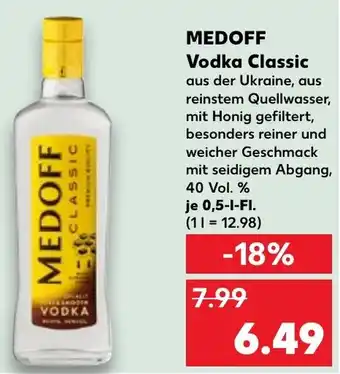 Kaufland MEDOFF Vodka Classic Angebot