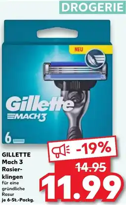 Kaufland GILLETTE Mach 3 Rasier- klingen Angebot