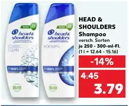 Kaufland HEAD & SHOULDERS Shampoo Angebot