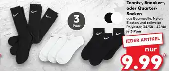 Kaufland Tennis-, Sneaker-, oder Quarter- Socken Angebot