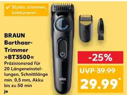 Kaufland BRAUN Barthaar- Trimmer BT3500 Angebot