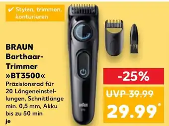 Kaufland BRAUN Barthaar- Trimmer BT3500 Angebot