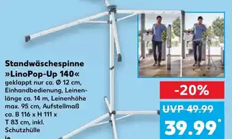 Kaufland Standwäschespinne LinoPop-Up 140 Angebot