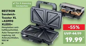 Kaufland BESTRON Sandwich- Toaster XL ASM90 XLEDS Angebot