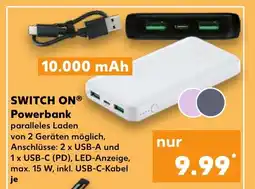 Kaufland SWITCH ON Powerbank Angebot