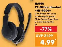 Kaufland HAMA PC-Office-Headset HS-P200 Angebot
