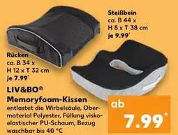 Kaufland LIV&BO Memoryfoam-Kissen Rücken Angebot