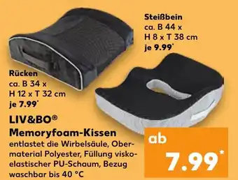 Kaufland LIV&BO Memoryfoam-Kissen Rücken Angebot