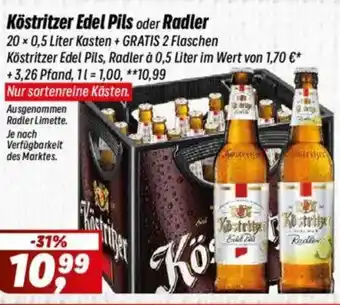 Simmel Köstritzer Edel Pils oder Radler Angebot