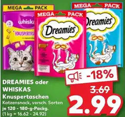 Kaufland DREAMIES oder WHISKAS Knuspertaschen Angebot