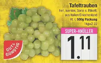 E-Center GUT& GÜNSTIG Tafeltrauben Angebot