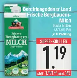 E-Center Berchtesgadener Land Frische Bergbauern- Milch Angebot