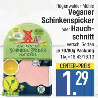 E-Center Rügenwalder Mühle Veganer Schinkenspicker oder Hauch- schnitt Angebot