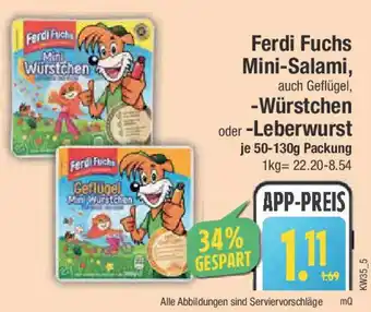 E-Center Ferdi Fuchs Mini-Salami-Würstchen oder -Leberwurst Angebot