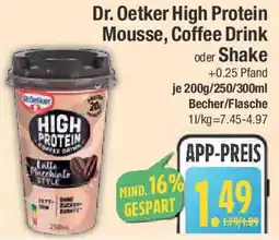 E-Center Dr. Oetker High Protein Mousse, Coffee Drink oder Shake Angebot