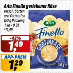 Simmel Arla Finello geriebener Käse Angebot