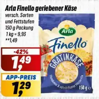 Simmel Arla Finello geriebener Käse Angebot