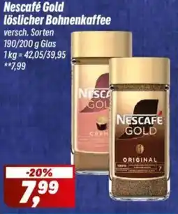 Simmel Nescafé Gold löslicher Bohnenkaffee Angebot