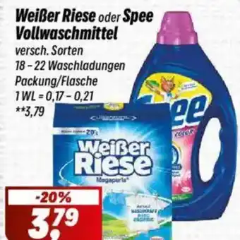 Simmel Weißer Riese oder Spee Vollwaschmittel Angebot