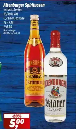 Simmel Altenburger Spirituosen Angebot