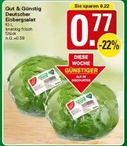 WEZ Gut & Günstig Deutscher Eisbergsalat Angebot