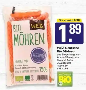 WEZ WEZ Deutsche Bio Möhren Angebot
