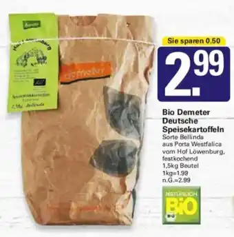 WEZ Bio Demeter Deutsche Speisekartoffeln Angebot