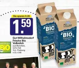 WEZ Gut Wilhelmsdorf Frische Bio Vollmilch Angebot