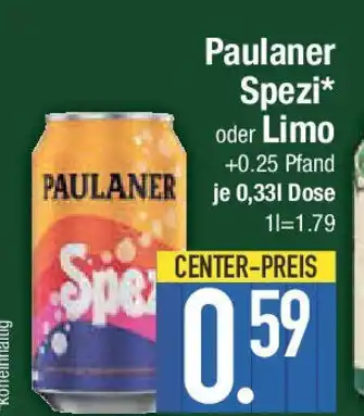E-Center Paulaner Spezi oder Limo Angebot