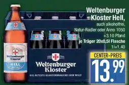 E-Center Weltenburger =Kloster Hell Angebot