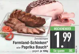 E-Center Zimmermann Farmland-Schinken oder Paprika Bauch Angebot