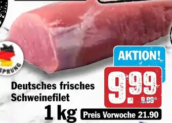 HIT Deutsches frisches Schweinefilet Angebot