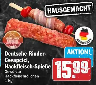 HIT Deutsche Rinder- Cevapcici, Hackfleisch-Spieße Angebot