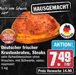 HIT Deutscher frischer Krustenbraten, Steaks Angebot