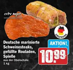 HIT Deutsche marinierte Schweinesteaks, gefüllte Rouladen, Spieße Angebot