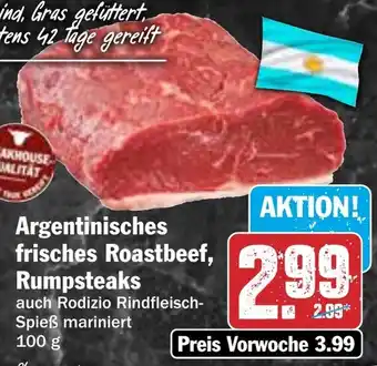 HIT Argentinisches frisches Roastbeef, Rumpsteaks Angebot